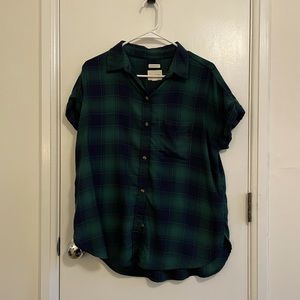 American Eagle Short Sleeve Flannel